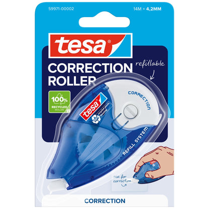tesa CORRECTION ROLLER, valkoinen, blisterpakkauksessa, 14 m x 4,2 mm