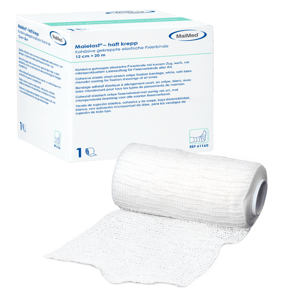 Maielast-haft krepp Elastinen kiinnitysside, 1 kpl/laatikko