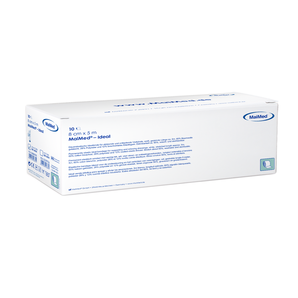 MaiMed-Ideal, ilman selloa, valkoiset pysyvästi elastiset siteet