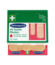 Lopetuserä: Holthaus Medical Salvequick®-laastarit, täyttöpakkaus REF 6444, suojapakkaus, 2 kokoa | Pakkaus (40 kpl)
