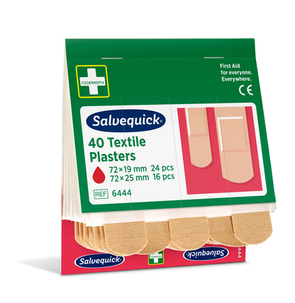 Lopetuserä: Holthaus Medical Salvequick®-laastarit, täyttöpakkaus REF 6444, suojapakkaus, 2 kokoa | Pakkaus (40 kpl)