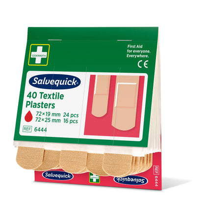 Lopetuserä: Holthaus Medical Salvequick®-laastarit, täyttöpakkaus REF 6444, suojapakkaus, 2 kokoa | Pakkaus (40 kpl)