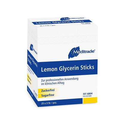 Meditrade Lemon Glycerin Stick | Pakkaus (25 kpl)