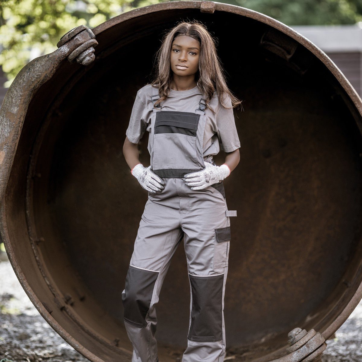 NITRAS MOTION TEX LIGHT, Dungarees, harmaa/musta