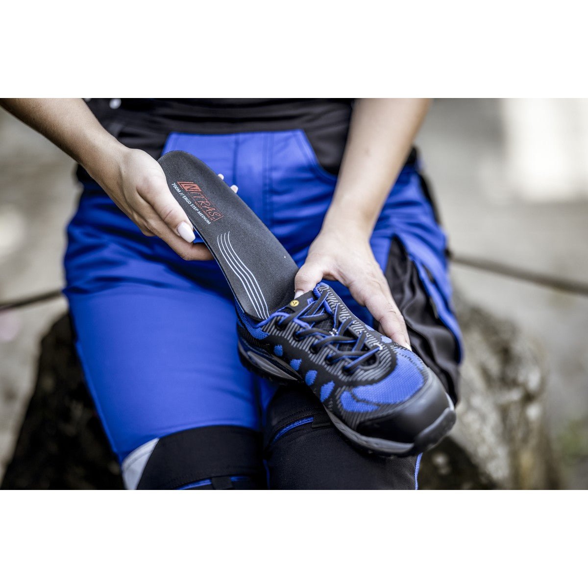 NITRAS ERGO STEP MEDIUM, puoliortopedinen pohjallinen, musta/sininen