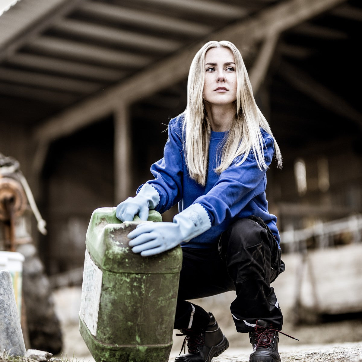 NITRAS BLUE POWER GRIP, kemikaalisuojakäsineet, sininen