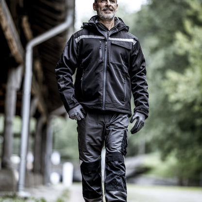 NITRAS MOTION TEX PLUS, softshell-takki, musta