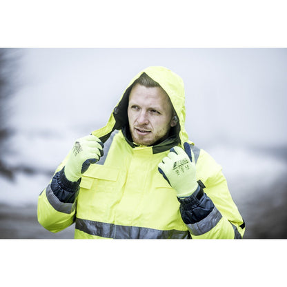 NITRAS WINTER BLOCKER, talvihanskat, neonkeltainen/sininen