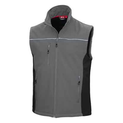 NITRAS MOTION TEX LIGHT, softshell-liivi, harmaa/musta