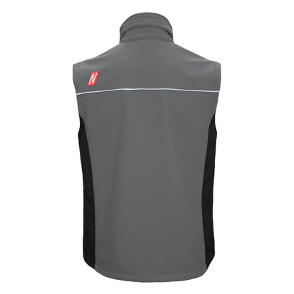 NITRAS MOTION TEX LIGHT, softshell-liivi, harmaa/musta