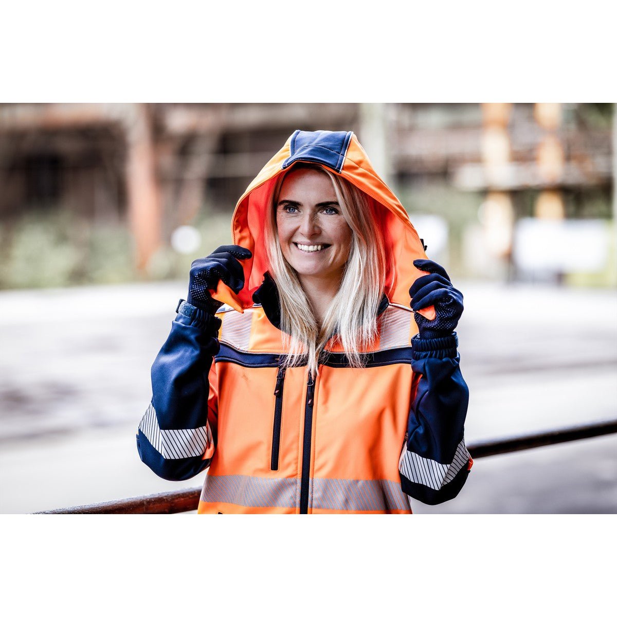 NITRAS MOTION TEX VIZ, erittäin näkyvä softshell-takki