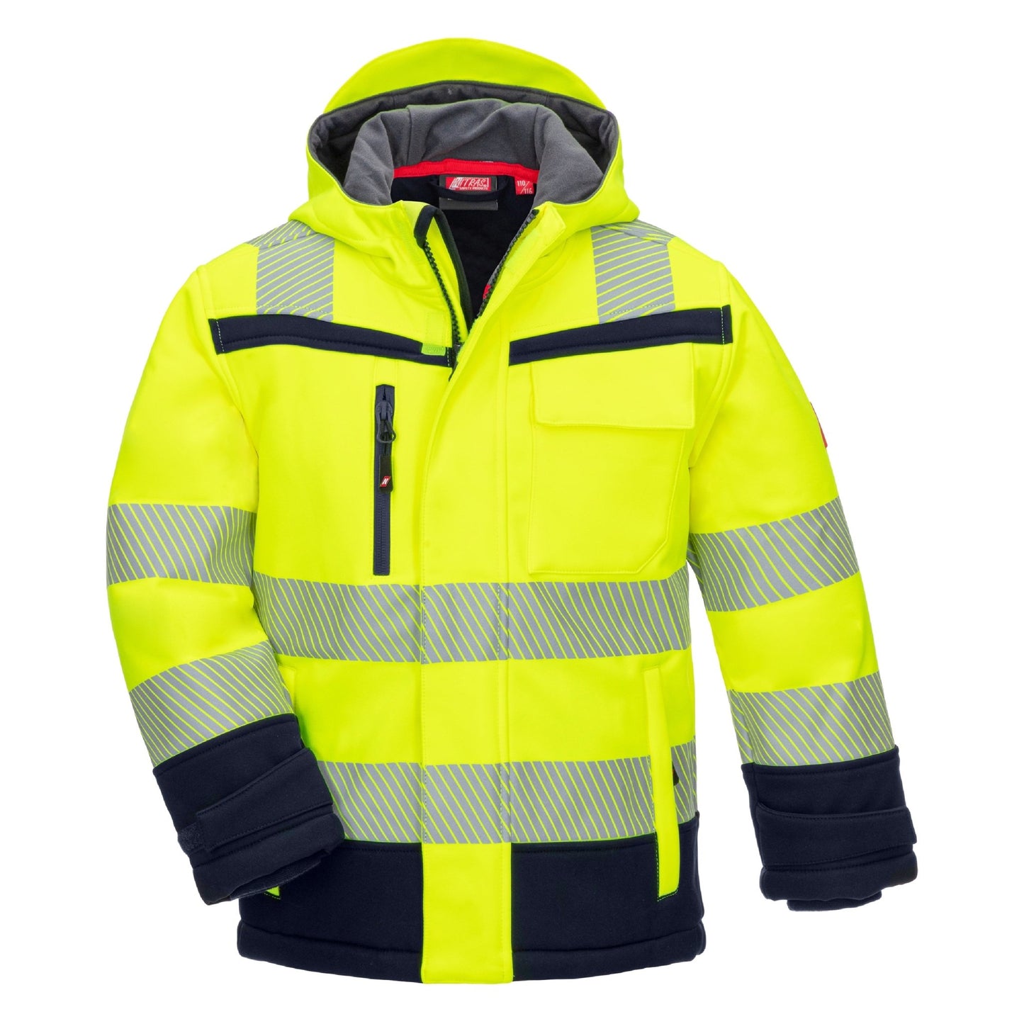 NITRAS MOTION TEX VIZ PLUS KIDS, näkyvä talvitakki, neonkeltainen / laivastonsininen