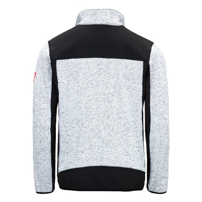 NITRAS MOTION TEX PLUS, neulottu softshell-takki, vaaleanharmaa/musta