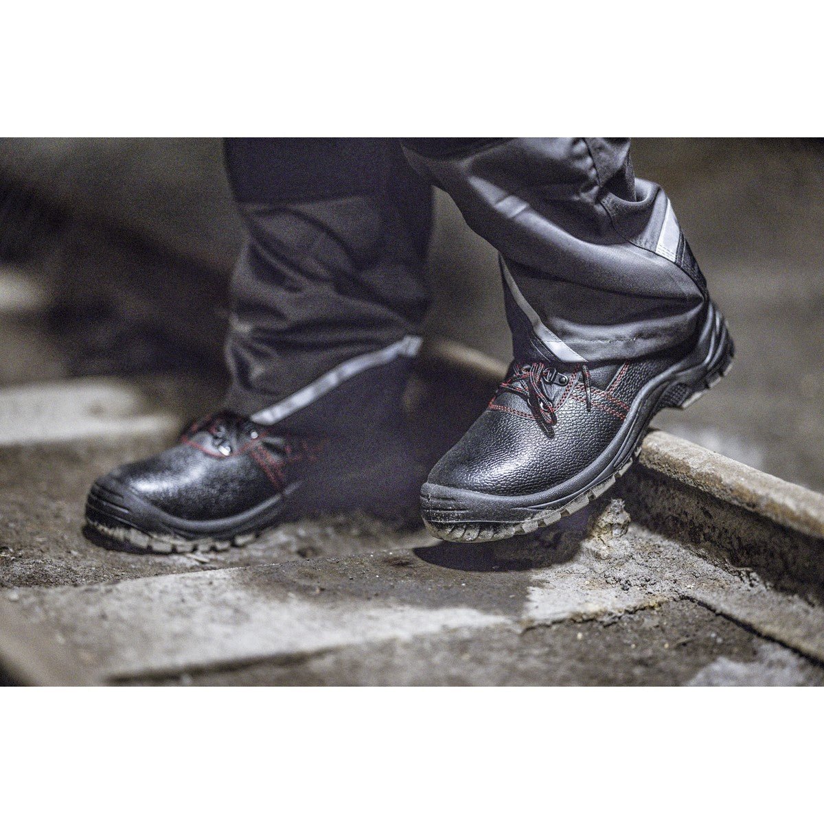 NITRAS BASIC STEP MID, S3 turvasaappaat, keskikorkeat, mustat