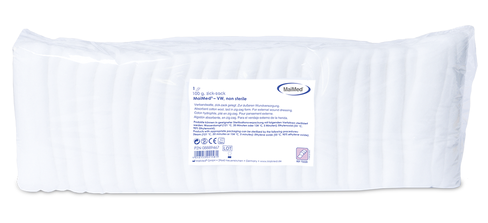 MaiMed-VW siksak-sidos puuvillafoliopussi