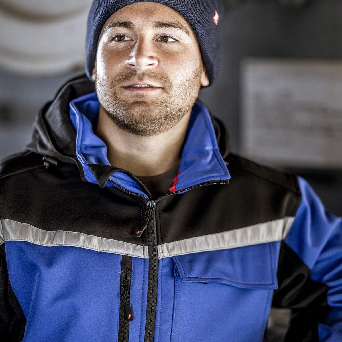 NITRAS MOTION TEX PLUS, softshell-takki, kuninkaallinen sininen/musta