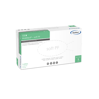 MaiMed-soft PF lateksitutkimushanskat ei-steriilit puuterittomat 100 kpl/laatikko