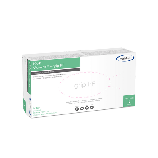 MaiMed-grip PF, ei-steriilit, puuterittomat lateksitutkintakäsineet