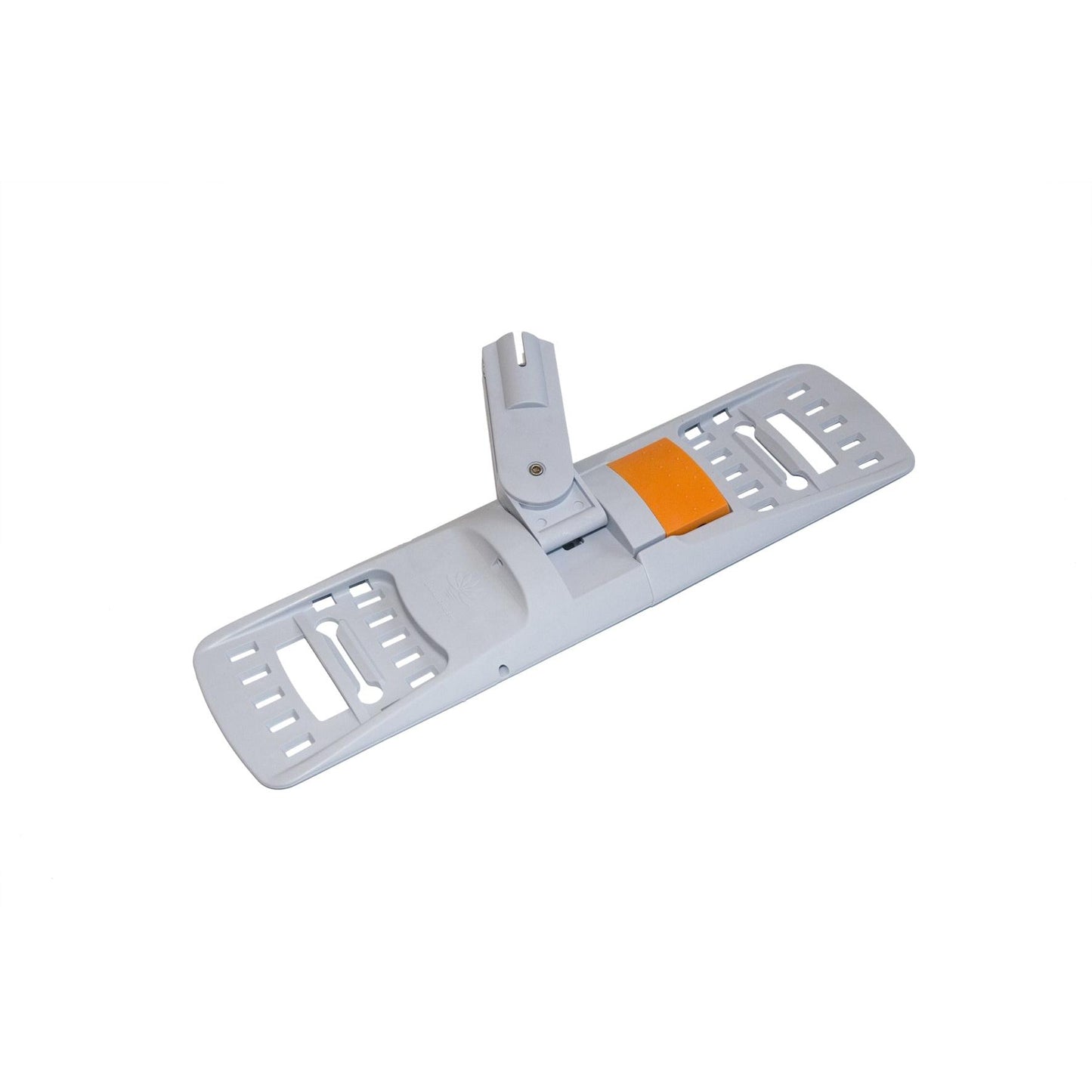 TASKI Multi Mop -pidin 1 kpl (40 cm) Diversey Deutschland GmbH & Co. OHG:ltä on varustettu vaaleanharmaalla, suorakulmaisella muovipäällä, jossa on säädettävä kääntöliitos ja oranssi nappi tehokkaaseen puhdistukseen ja helppoon käsittelyyn, esitetty valkoisella taustalla.