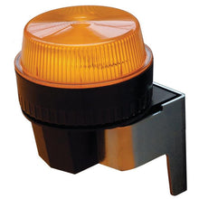 Lähikuva Diversey Blitzlichtset swingo 4000/5000:sta, joka on uritettu, keltainen varoitusvalo mustalla jalustalla ja kiinnikkeellä TASKI swingo 4000/5000 -koneille - täydellinen ammatillisiin puhdistustehtäviin.