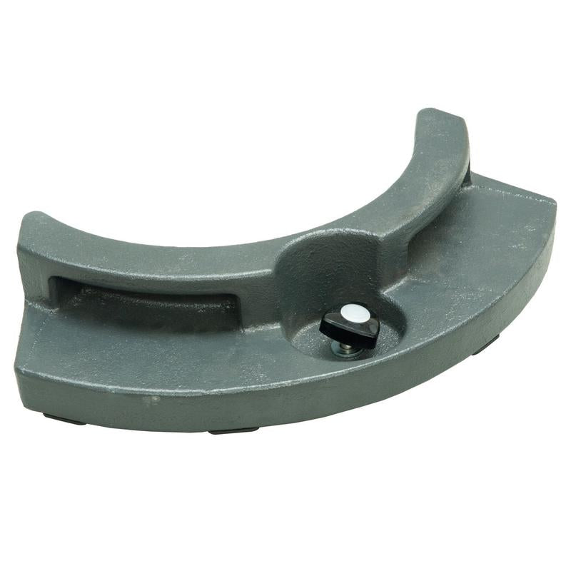 Harmaa, puolipyöreä 10 kg lisäpaino Diversey Deutschland GmbH & Co. OHG:lta, jossa on syvennetty keskiosa ja kiinnitysnappi, yhteensopiva ergodisc HD -järjestelmien kanssa. Kuvattu valkoisella taustalla. Pakkaus: 1 kappale.