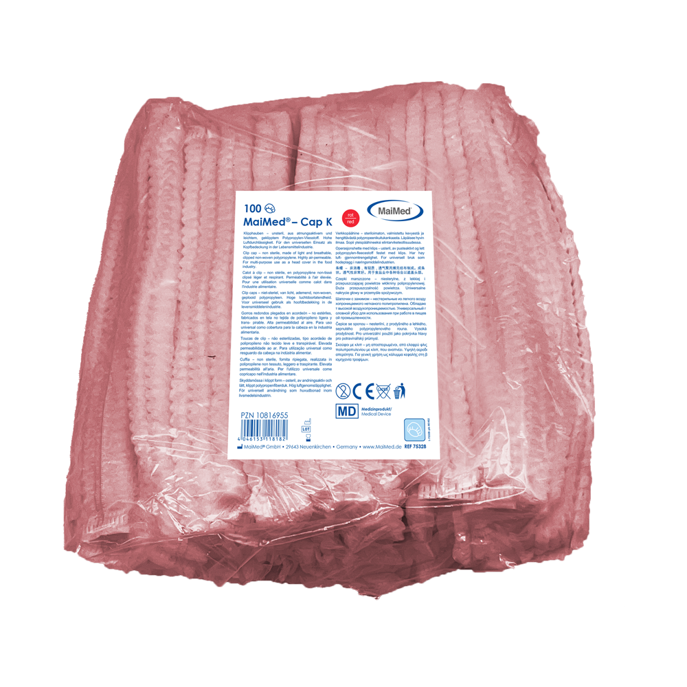 MaiMed-Cap K, klipsikorkki PP:stä, 100 kpl/pussi
