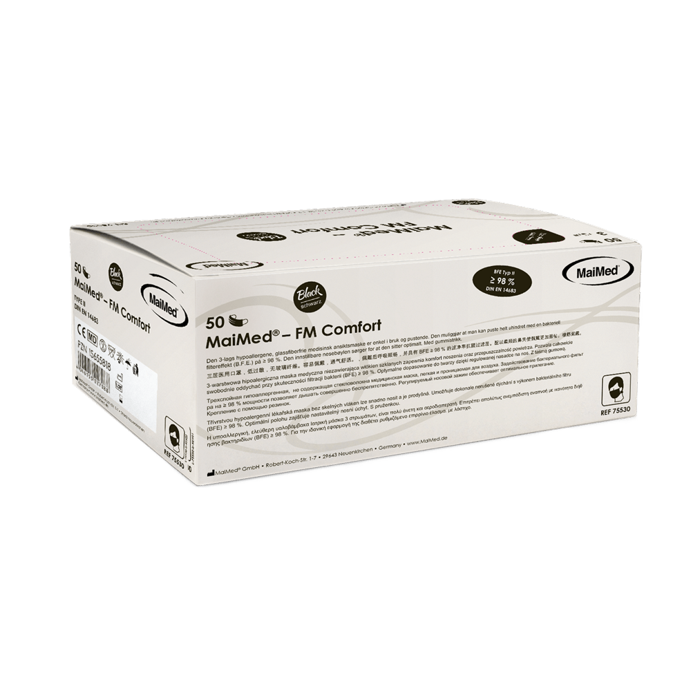 MaiMed-FM Comfort kirurginen maski, ei-steriili, 3-kerroksinen, 50 kpl/laatikko