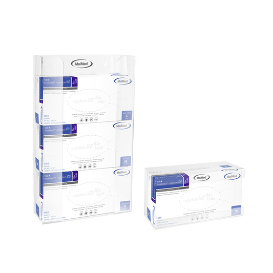 MaiMed seinäteline hansikaslokeroihin akryylijousella - mitat: 246x106x135mm - 1 kpl pakkaus | Pakkaus (1 kpl)