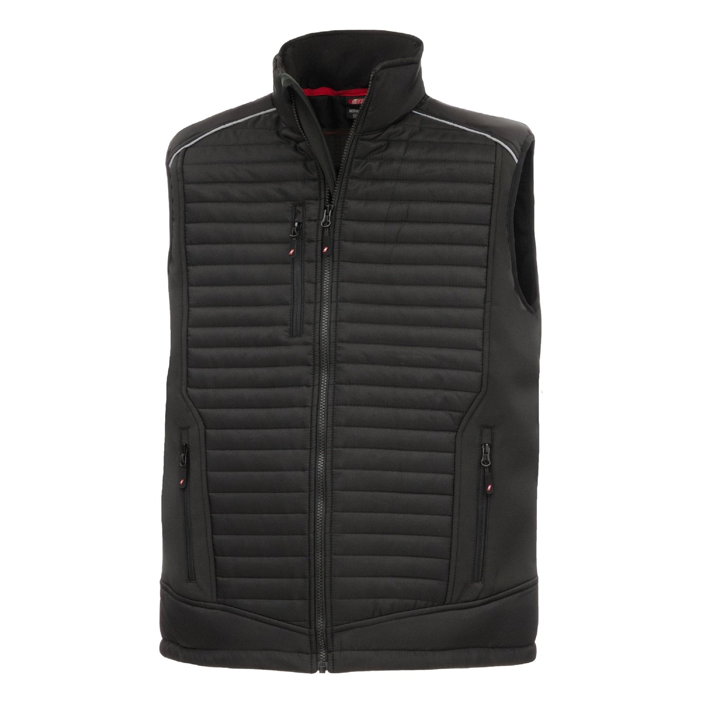 NITRAS MOTION TEX PLUS, tikattu softshell-liivi, musta
