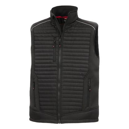 NITRAS MOTION TEX PLUS, tikattu softshell-liivi, musta