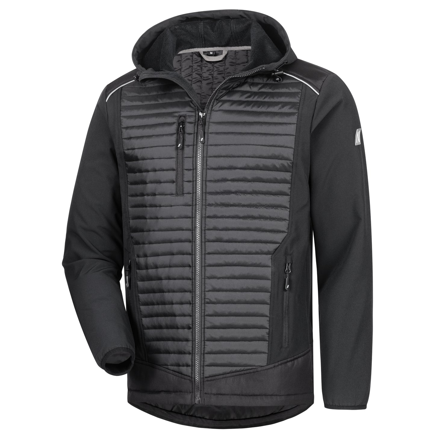 NITRAS MOTION TEX PLUS, tikattu softshell-takki, musta
