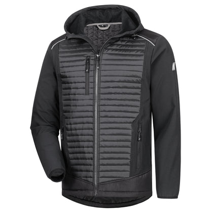 NITRAS MOTION TEX PLUS, tikattu softshell-takki, musta