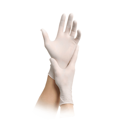 MaiMed-solution 100 valkoinen ei-steriili, pf lateksiton käsine, valkoinen, 100 kpl/laatikko