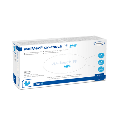 MaiMed ni-touch kertakäyttöiset nitriilikäsineet 100 kpl/laatikko