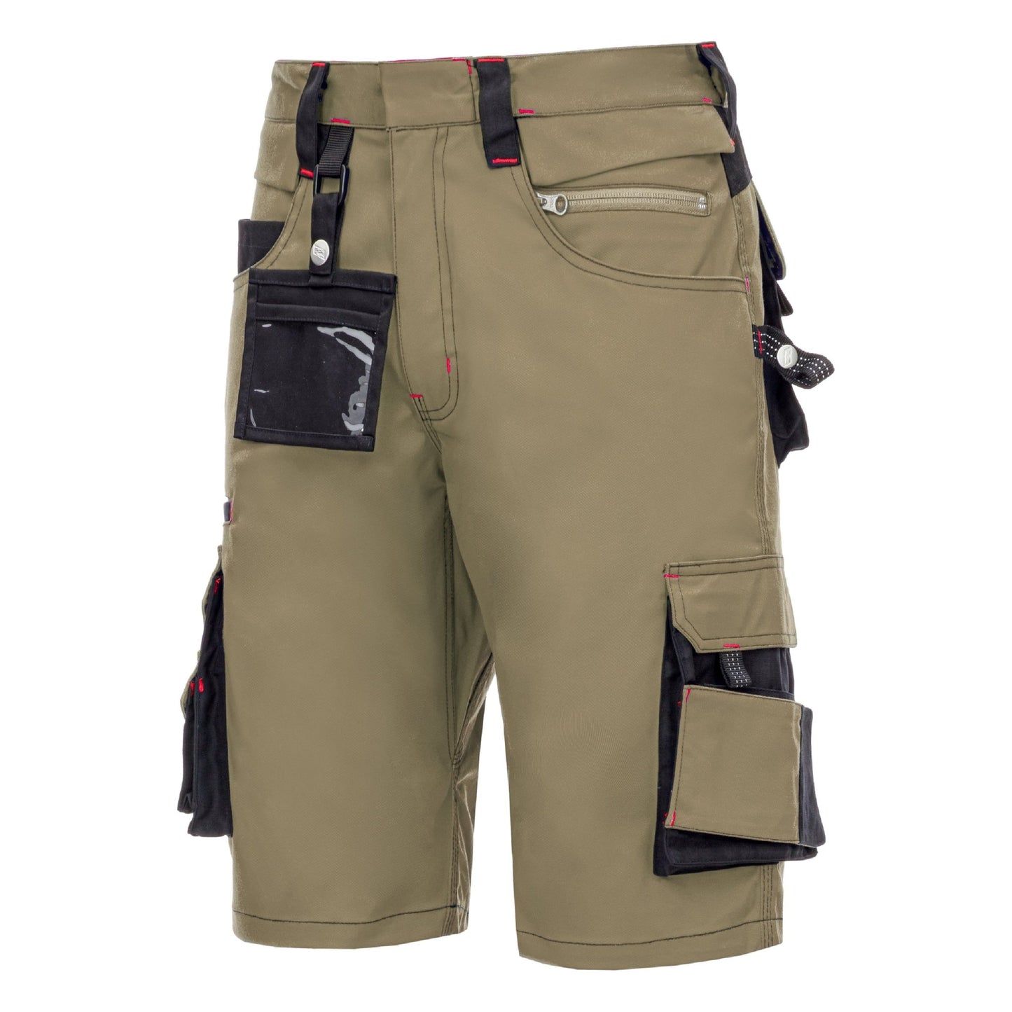 NITRAS MOTION TEX PRO FX, työhousut, lyhyet, khaki/musta
