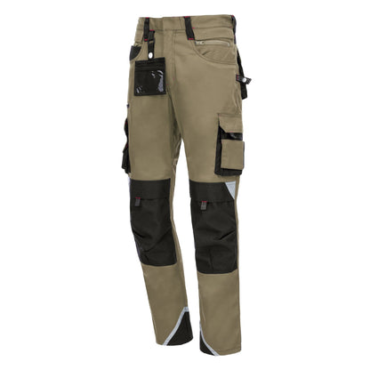 NITRAS MOTION TEX PRO FX, työhousut, pitkät, khaki/musta