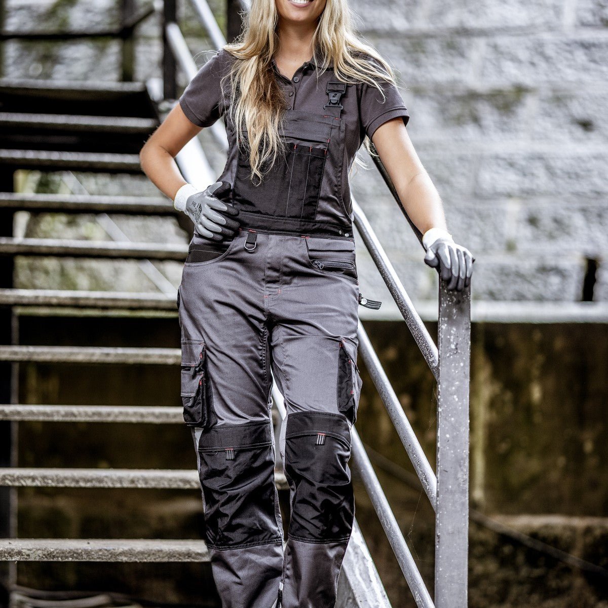 NITRAS MOTION TEX PRO FX, Dungarees, harmaa/musta