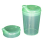 NITRAS sippy cup setti, polypropeeni, vihreä, 3 kpl, 1 kuppi tilavuus 250 ml, 1 kannen aukko 12x10 mm, 1 kannen aukko 4x4 mm, laatikko 50 settiä | Pakkaus (1 pakkaus)