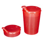 NITRAS sippy cup setti, polypropeeni, punainen, 3 kpl, 1 kuppi tilavuus 250 ml, 1 kannen aukko 12x10 mm, 1 kannen aukko 4x4 mm, laatikko 50 settiä | Pakkaus (1 pakkaus)