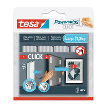 tesa Powerstrips Click Klett-Klebepads, weiß, 4 Paare