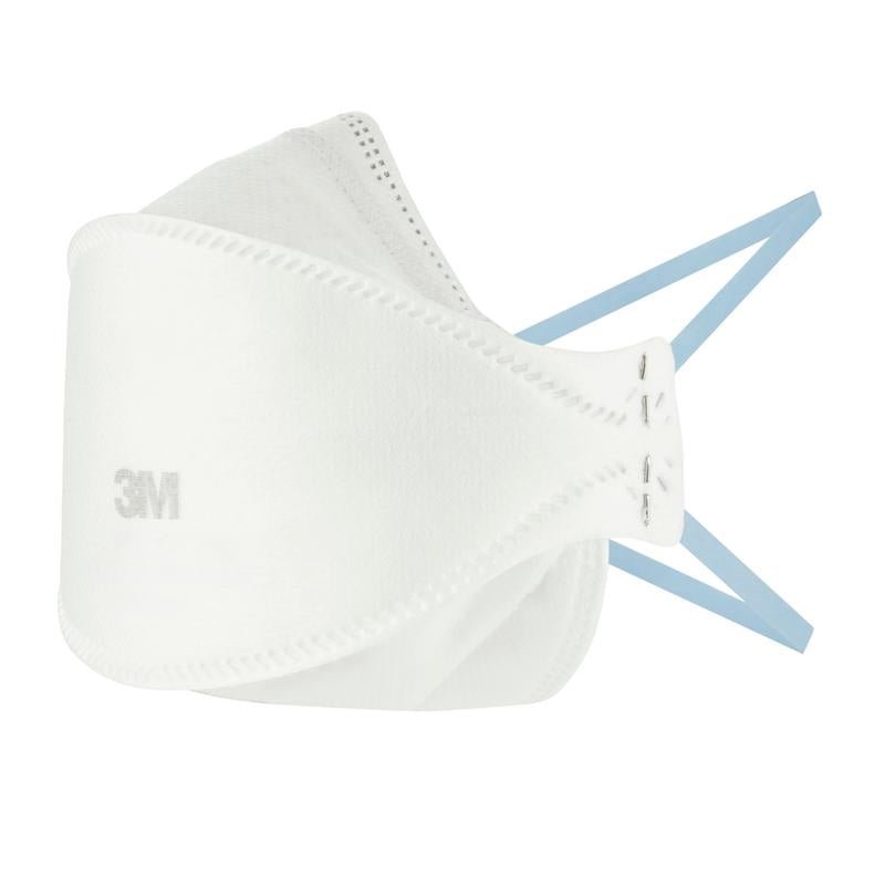 3M™ Aura™ mukavuushiukkasnaamari 9320+, FFP2, ilman venttiiliä (1 kappale), 3M Deutschland GmbH:lta, on käyttämätön, sinisillä korvanauhoilla ja kevyellä keskisaumalla kuvattuna valkoisella taustalla.