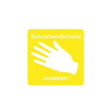 Piktogramm einzeln 33 x 33 mm Handschuhe