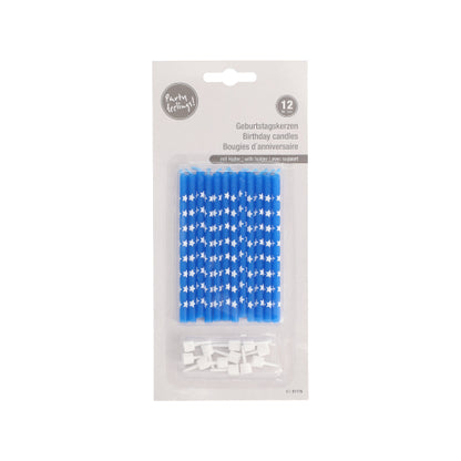 12 kappaleen PAPSTAR GmbH syntymäpäiväkynttilän blisterpakkaus, 10 cm, värilajiteltu pidikkeillä. Ihanteellinen jokaiseen syntymäpäiväjuhlaan, käytännöllisesti pakattu.