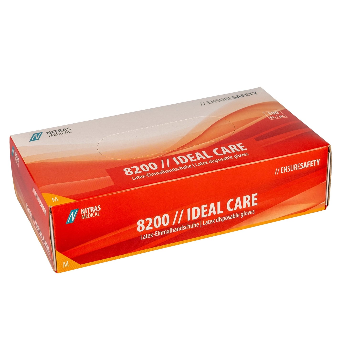 NITRAS IDEAL CARE, kertakäyttöiset lateksikäsineet, luonnollinen väri