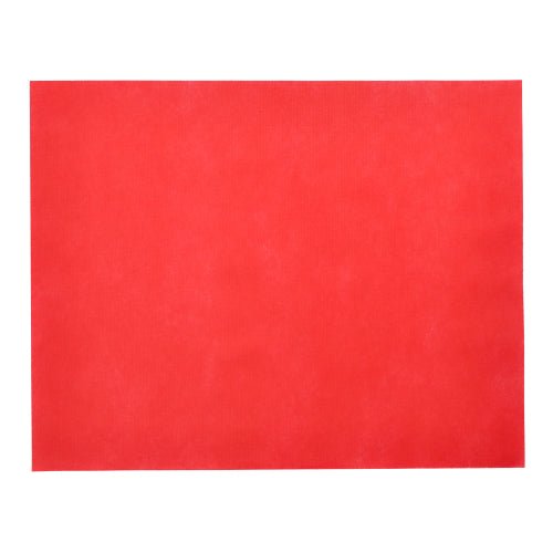 Starpak 100 pöytäsettiä, kankaan kaltaista kuitukangasta ”soft selection” (30x40 cm), yksinkertaisessa punaisessa, tarjoavat elegantin valinnan tyylikkääseen pöytäkoristeluun tai tyylikkääksi pöytäalustaksi – täydellisesti esillä valkoisella taustalla.