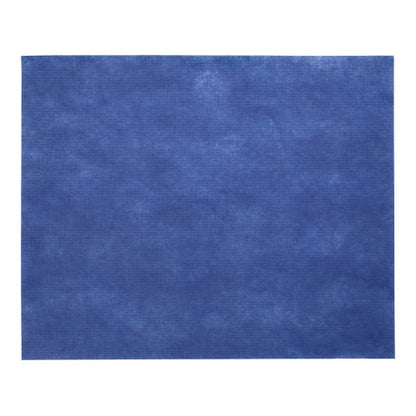 Starpak 100 pöytäsettiä, kankaan kaltaista kuitukangasta ”Soft Selection” (30x40 cm), omaavat sinisen meleeratun pinnan – ihanteellinen eleganttiin pöytäkoristeluun tai tyylikkäiksi pöytäalustoiksi – esitelty täällä yksinkertaisella valkoisella taustalla.