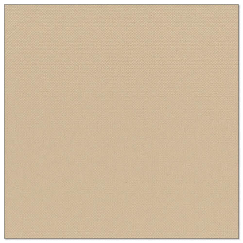 Eine hellbeige, quadratische Serviette der PAPSTAR GmbH, "ROYAL Collection" (20 Servietten, 1/4-Falz, 40x40 cm), zeigt ein dezentes Gittermuster und saubere Premium-Tissue-Kanten vor einem schlichten Hintergrund.
