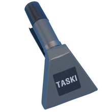 TASKI aquamatin Diversey Deutschland GmbH & Co. OHG:n käsisuutin on harmaa matonpuhdistussuulake, jossa on leveä, litteä aukko ja sylinterimäinen liitäntä - ihanteellinen tehokkaaseen puhdistukseen (pakkaus: 1 kappale).
