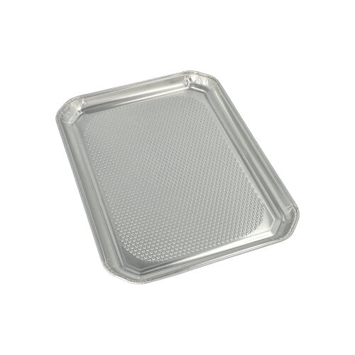 Starpak 5 tarjoilulautaset, alumiini suorakulmainen 35 cm x 26 cm, ovat suorakulmaisia alumiinitarjottimia, joissa on hieman korotettu reuna ja rakenteellinen pohja, ihanteellisia ravintola-alalle, hygieenisesti kutistekalvossa pakattuja.
