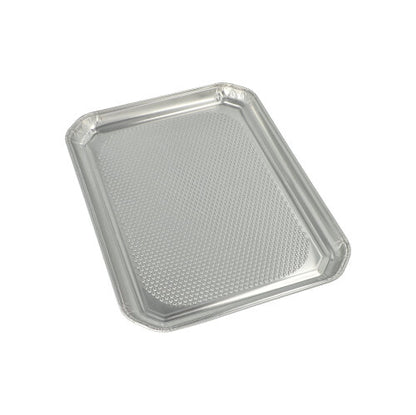 Starpak 5 tarjoilulautaset, alumiini suorakulmainen 35 cm x 26 cm, ovat suorakulmaisia alumiinitarjottimia, joissa on hieman korotettu reuna ja rakenteellinen pohja, ihanteellisia ravintola-alalle, hygieenisesti kutistekalvossa pakattuja.
